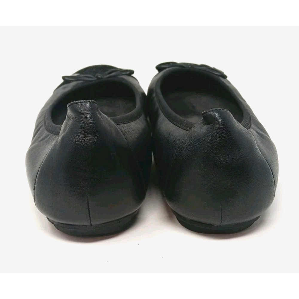 Vionic Minna Black Leather Ballet Flats Bow Cap Toe Women’s Size 11 Medium - Picture 5 of 8